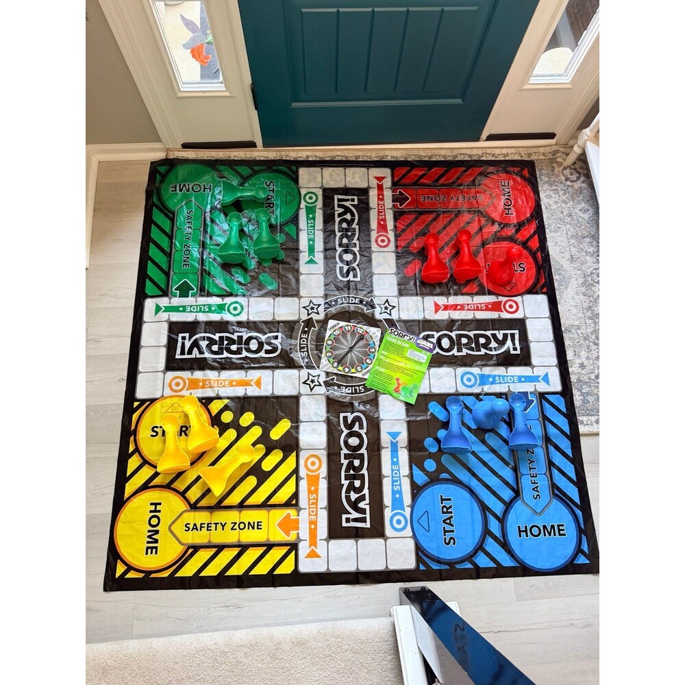 Sorry! Board Game with JUMBO Pawns and Game Pieces. Giant Edition. Fast ship!